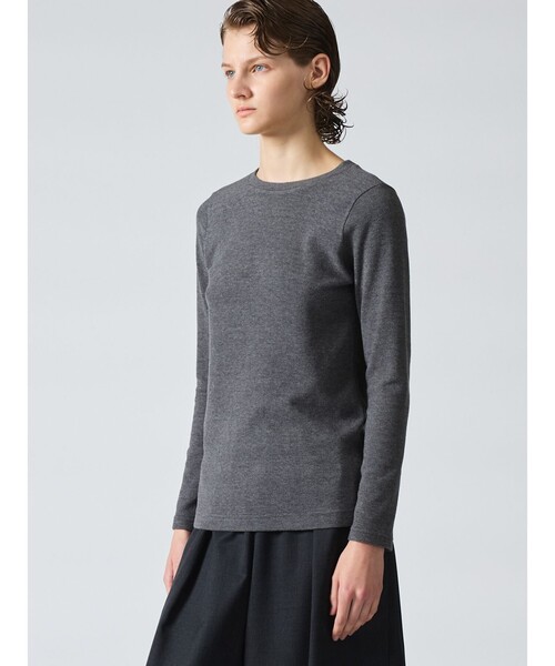 【セール】mizuiro ind クルーネックロングスリーブT（Tシャツ/カットソー）｜mizuiroind（ミズイロインド）