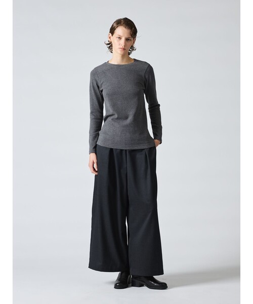 【セール】mizuiro ind クルーネックロングスリーブT（Tシャツ/カットソー）｜mizuiroind（ミズイロインド）