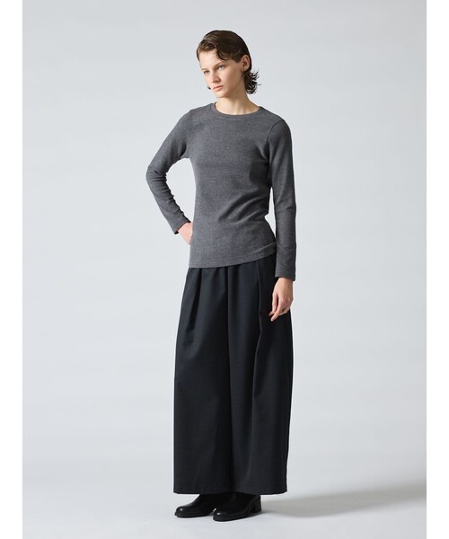 【セール】mizuiro ind クルーネックロングスリーブT（Tシャツ/カットソー）｜mizuiroind（ミズイロインド）