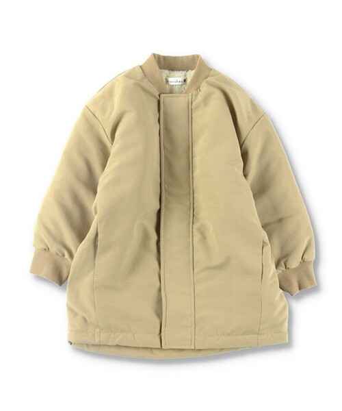 BRANSHES（ブランシェス）の「【あったか】撥水加工/裏ボアブルゾン（ブルゾン・キッズ・ブラック/ベージュ・100/110/140/120/130/90/150/160）」の3枚目の写真