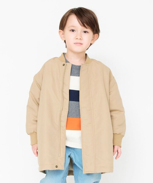 BRANSHES（ブランシェス）の「【あったか】撥水加工/裏ボアブルゾン（ブルゾン・キッズ・ブラック/ベージュ・100/110/140/120/130/90/150/160）」の7枚目の写真