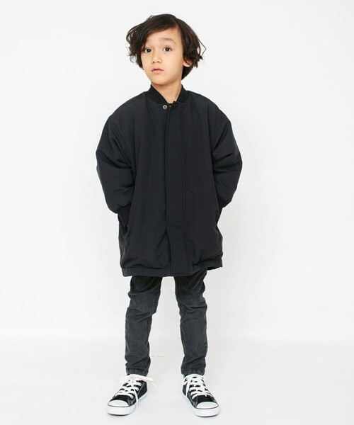 BRANSHES（ブランシェス）の「【あったか】撥水加工/裏ボアブルゾン（ブルゾン・キッズ・ブラック/ベージュ・100/110/140/120/130/90/150/160）」の19枚目の写真