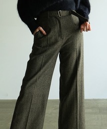 BELTED WIDE PANTS