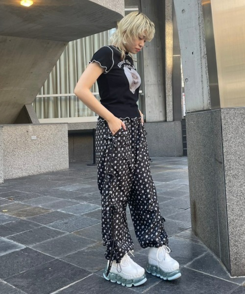 Candy Stripper（キャンディストリッパー）の「TINY ROSE ARMY パンツ（その他パンツ・レディース・ピンク/ブラック/アイボリー・2）」の8枚目の写真