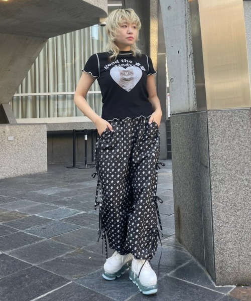 Candy Stripper（キャンディストリッパー）の「TINY ROSE ARMY パンツ（その他パンツ・レディース・ピンク/ブラック/アイボリー・2）」の6枚目の写真