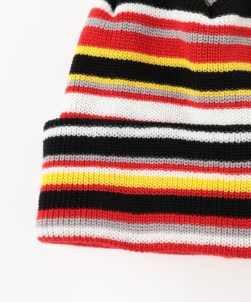 BEAMS（ビームス）の「BEAMS / マルチボーダー ワッチキャップ（ニットキャップ/ビーニー・メンズ・グレー/ネイビー/ブラック・ONE SIZE）」の5枚目の写真