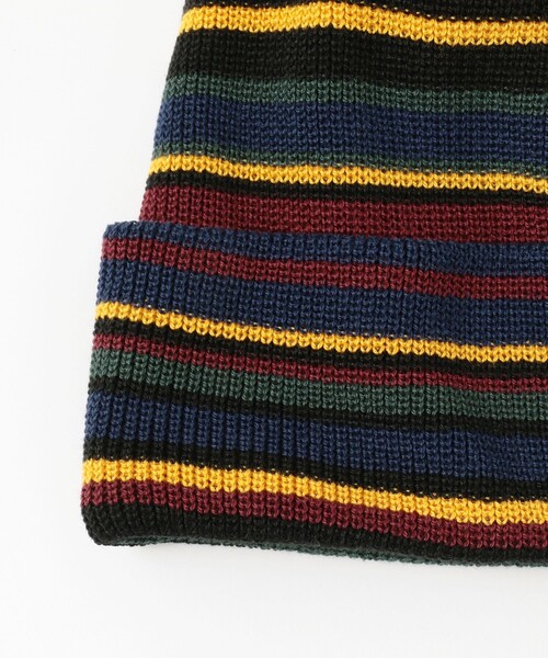 BEAMS（ビームス）の「BEAMS / マルチボーダー ワッチキャップ（ニットキャップ/ビーニー・メンズ・グレー/ネイビー/ブラック・ONE SIZE）」の7枚目の写真