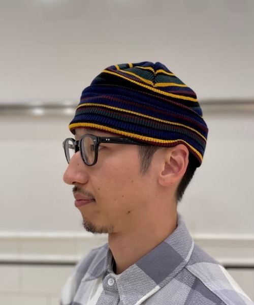 BEAMS（ビームス）の「BEAMS / マルチボーダー ワッチキャップ（ニットキャップ/ビーニー・メンズ・グレー/ネイビー/ブラック・ONE SIZE）」の18枚目の写真