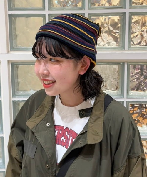 BEAMS（ビームス）の「BEAMS / マルチボーダー ワッチキャップ（ニットキャップ/ビーニー・メンズ・グレー/ネイビー/ブラック・ONE SIZE）」の22枚目の写真