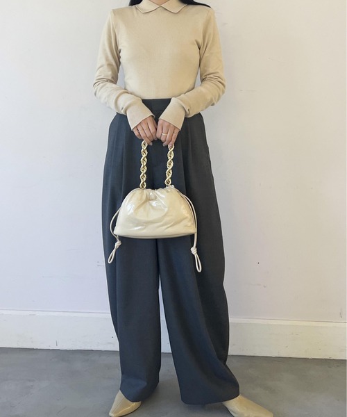 LE VERNIS（ル・ベルニ）の「LE VERNIS(ル・ベルニ)PUFFER MINI BAG（ショルダーバッグ・レディース・イエロー/パープル/クリーム・FREE）」の8枚目の写真