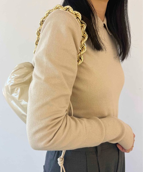 LE VERNIS（ル・ベルニ）の「LE VERNIS(ル・ベルニ)PUFFER MINI BAG（ショルダーバッグ・レディース・イエロー/パープル/クリーム・FREE）」の6枚目の写真