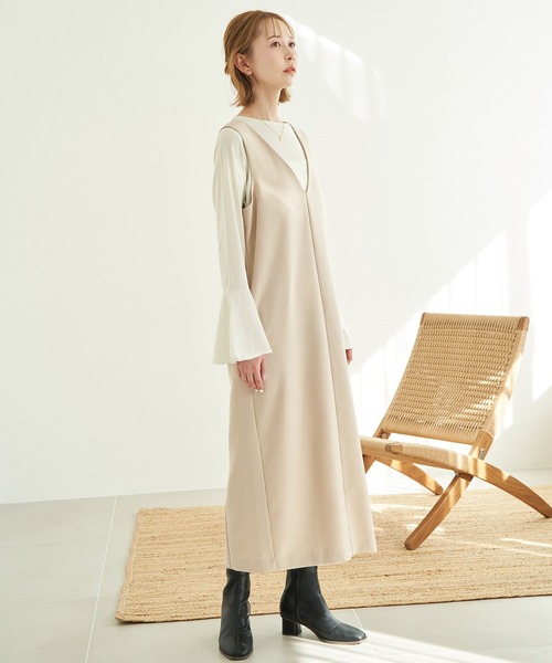 ROPE' PICNIC（ロペピクニック）の「袖フレアシアートップス（Tシャツ/カットソー・レディース・キナリ/ブラック・38）」の7枚目の写真