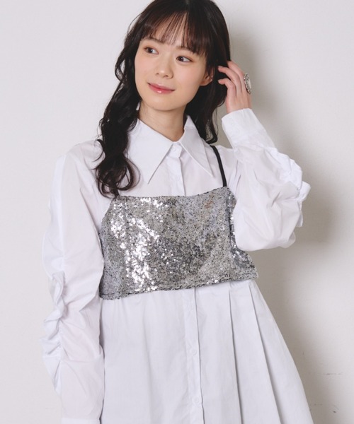 paravion（パラビオン）の「スパンコールビスチェ（その他トップス・レディース・ブラック/シルバー・FREE）」の2枚目の写真