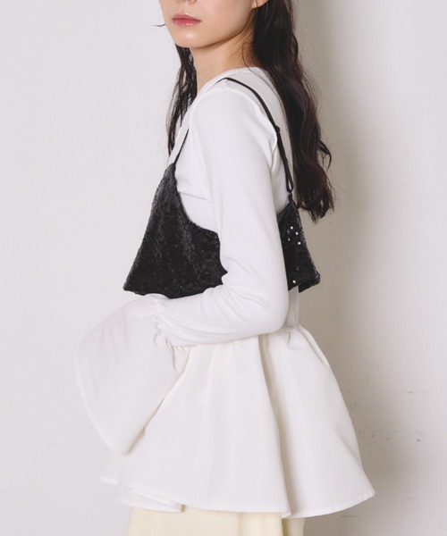 paravion（パラビオン）の「スパンコールビスチェ（その他トップス・レディース・ブラック/シルバー・FREE）」の3枚目の写真