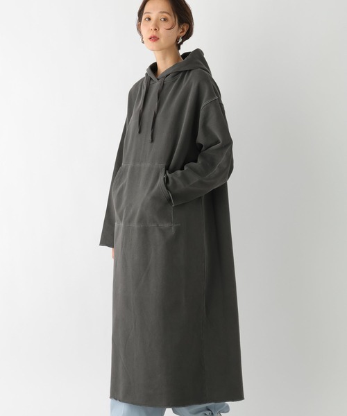 LEPSIM(レプシィム)の「ピグメントフードワンピース 987259(ワンピース・レディース・チャコールグレー/ブルー・FREE)」の8枚目の写真