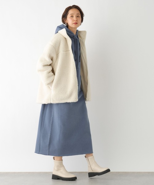 LEPSIM(レプシィム)の「ピグメントフードワンピース 987259(ワンピース・レディース・チャコールグレー/ブルー・FREE)」の11枚目の写真