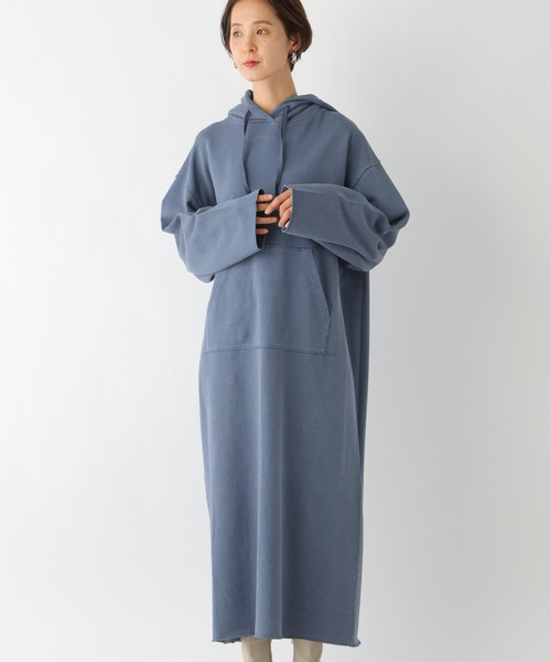 LEPSIM(レプシィム)の「ピグメントフードワンピース 987259(ワンピース・レディース・チャコールグレー/ブルー・FREE)」の15枚目の写真