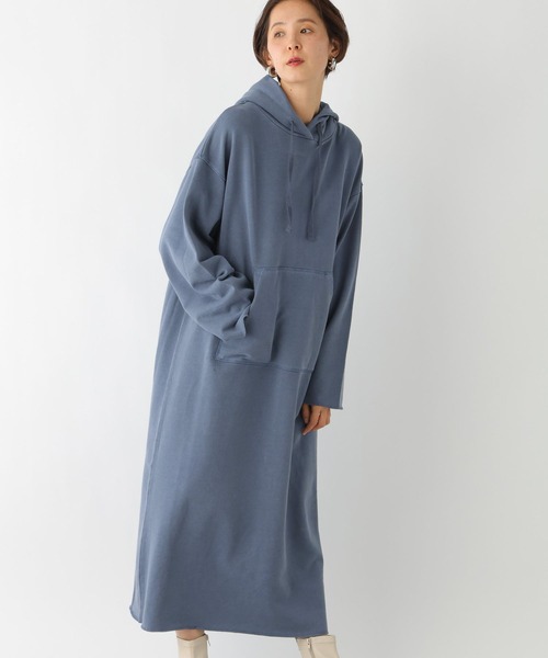 LEPSIM(レプシィム)の「ピグメントフードワンピース 987259(ワンピース・レディース・チャコールグレー/ブルー・FREE)」の16枚目の写真