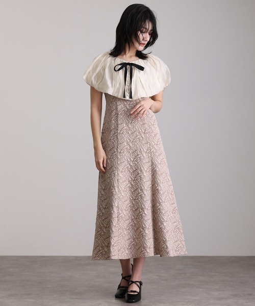 atlo(アトロ)の「結婚式 パーティー ドレス キャミワンピ ロング&袖あり セレモニー フォーマル オケージョンドレス お呼ばれ 二次会 成人式 同窓会 謝恩会 20代 30代(ドレス・レディース・ブラウン/グリーン/ブラック系その他/ブラック/グレイッシュベージュ/ネイビー・M)」の4枚目の写真