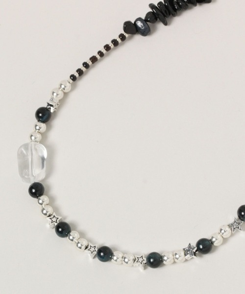 RAGEBLUE（レイジブルー）の「【THEIRB/ゼアーブ】メタルコンビ/ビーズネックレス（ネックレス・メンズ・ブラック/ホワイト/グリーン系その他/レッド・FREE）」の10枚目の写真