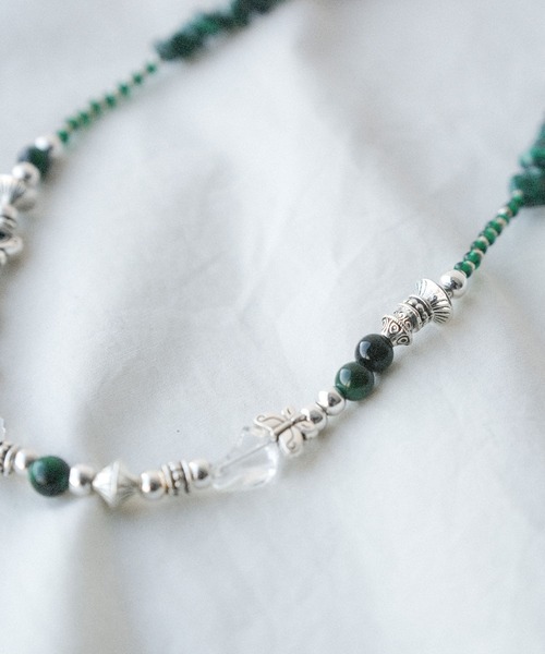 RAGEBLUE（レイジブルー）の「【THEIRB/ゼアーブ】メタルコンビ/ビーズネックレス（ネックレス・メンズ・ブラック/ホワイト/グリーン系その他/レッド・FREE）」の13枚目の写真