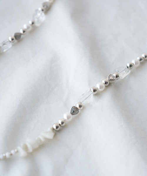 RAGEBLUE（レイジブルー）の「【THEIRB/ゼアーブ】メタルコンビ/ビーズネックレス（ネックレス・メンズ・ブラック/ホワイト/グリーン系その他/レッド・FREE）」の15枚目の写真