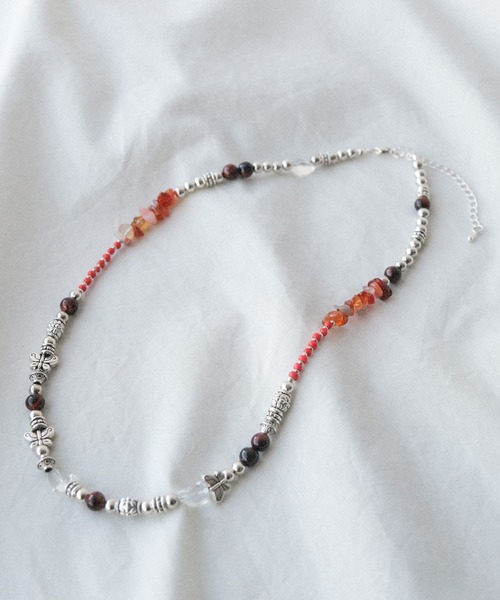 RAGEBLUE（レイジブルー）の「【THEIRB/ゼアーブ】メタルコンビ/ビーズネックレス（ネックレス・メンズ・ブラック/ホワイト/グリーン系その他/レッド・FREE）」の22枚目の写真