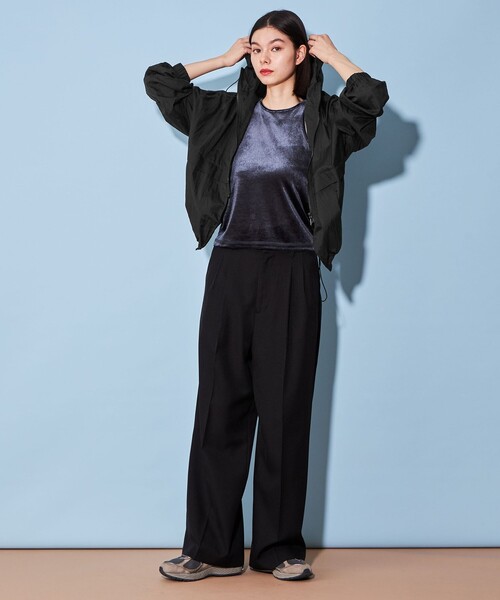 CITEN(シテン)の「<CITEN>シアー ナイロン ユーティリティ パーカ―(ナイロンジャケット・レディース・オフホワイト/ブラック・FREE)」の6枚目の写真