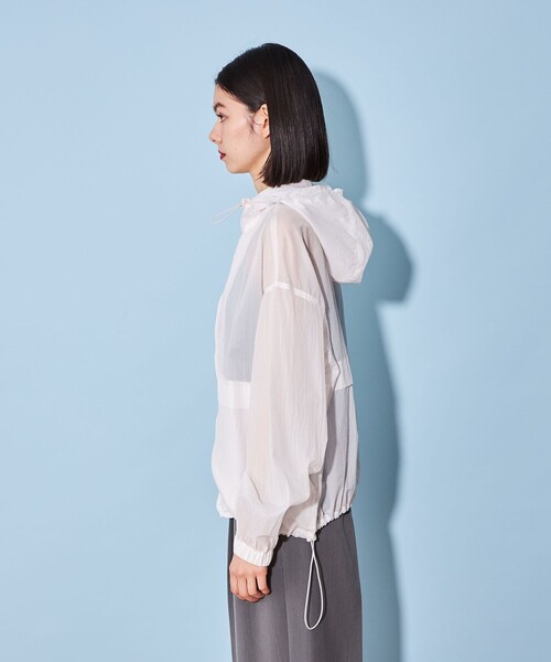 CITEN(シテン)の「<CITEN>シアー ナイロン ユーティリティ パーカ―(ナイロンジャケット・レディース・オフホワイト/ブラック・FREE)」の8枚目の写真