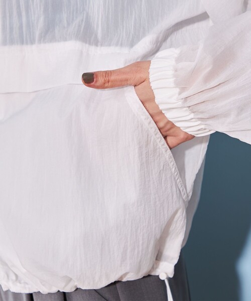 CITEN(シテン)の「<CITEN>シアー ナイロン ユーティリティ パーカ―(ナイロンジャケット・レディース・オフホワイト/ブラック・FREE)」の12枚目の写真