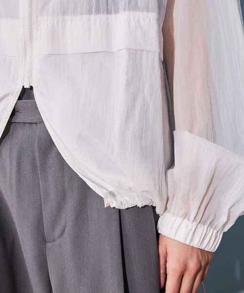 CITEN(シテン)の「<CITEN>シアー ナイロン ユーティリティ パーカ―(ナイロンジャケット・レディース・オフホワイト/ブラック・FREE)」の13枚目の写真