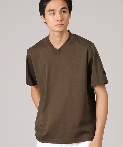 【セール】【抗菌防臭】ジャケットインナー 半袖 Vカットソー（Tシャツ/カットソー）｜TAKEO KIKUCHI（タケオキクチ）