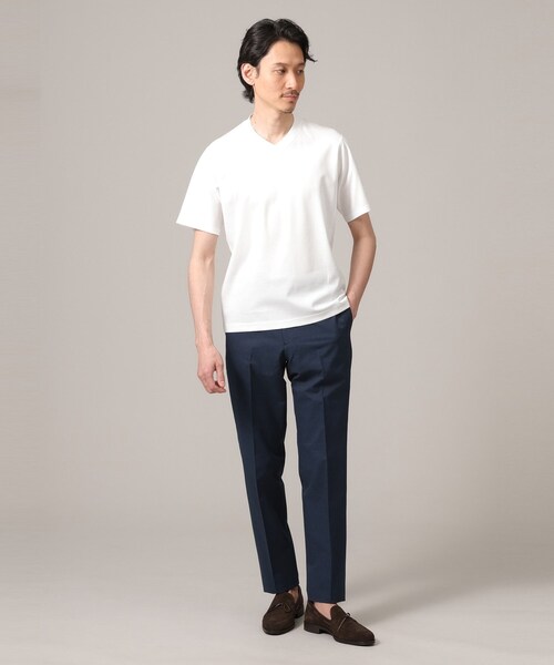 TAKEO KIKUCHI（タケオキクチ）の「【抗菌防臭】ジャケットインナー 半袖 Vカットソー（Tシャツ/カットソー・メンズ・ブラック/ホワイト/ブルー系その他/ダークブラウン・01/02/03/04/05）」の7枚目の写真