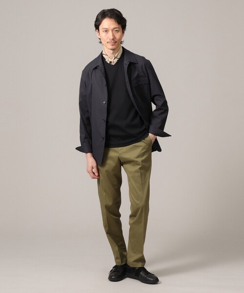 TAKEO KIKUCHI（タケオキクチ）の「【抗菌防臭】ジャケットインナー 半袖 Vカットソー（Tシャツ/カットソー・メンズ・ブラック/ホワイト/ブルー系その他/ダークブラウン・01/02/03/04/05）」の12枚目の写真