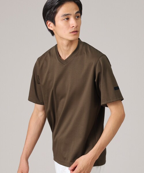 TAKEO KIKUCHI（タケオキクチ）の「【抗菌防臭】ジャケットインナー 半袖 Vカットソー（Tシャツ/カットソー・メンズ・ブラック/ホワイト/ブルー系その他/ダークブラウン・01/02/03/04/05）」の18枚目の写真