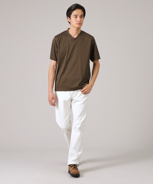 TAKEO KIKUCHI（タケオキクチ）の「【抗菌防臭】ジャケットインナー 半袖 Vカットソー（Tシャツ/カットソー・メンズ・ブラック/ホワイト/ブルー系その他/ダークブラウン・01/02/03/04/05）」の20枚目の写真