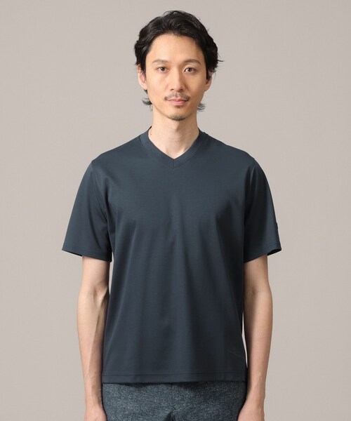 TAKEO KIKUCHI（タケオキクチ）の「【抗菌防臭】ジャケットインナー 半袖 Vカットソー（Tシャツ/カットソー・メンズ・ブラック/ホワイト/ブルー系その他/ダークブラウン・01/02/03/04/05）」の22枚目の写真