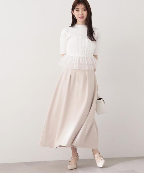 PROPORTION BODY DRESSING（プロポーションボディドレッシング）の「カーブラインスカート / 1214120406（スカート・レディース・ブラック/ベージュ・SMALL/MEDIUM）」の10枚目の写真