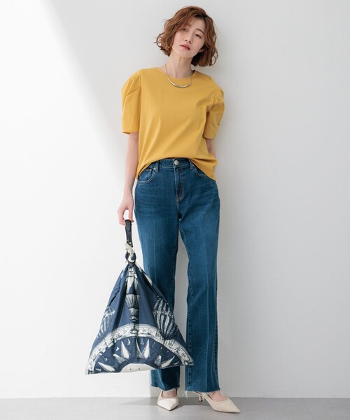 23区(ニジュウサンク)の「【洗える】スムースデザイン タックディテール カットソー(Tシャツ/カットソー・レディース・ホワイト系/ブラック系/カーキ系/イエロー系/ベージュ系・40/38)」の18枚目の写真