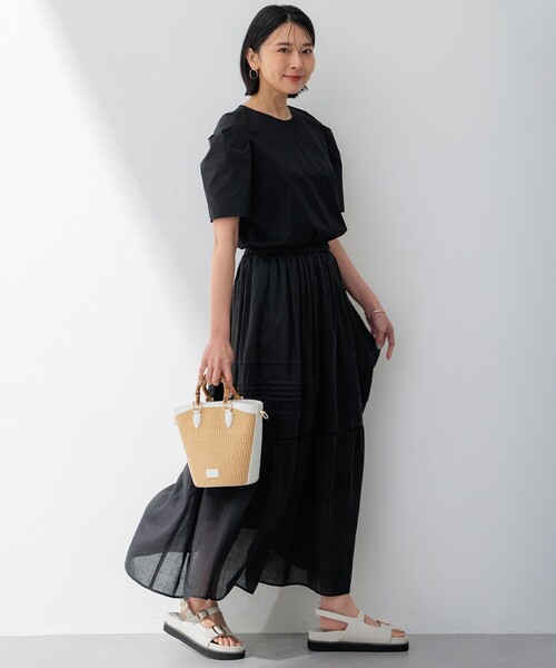 23区(ニジュウサンク)の「【洗える】スムースデザイン タックディテール カットソー(Tシャツ/カットソー・レディース・ホワイト系/ブラック系/カーキ系/イエロー系/ベージュ系・40/38)」の12枚目の写真
