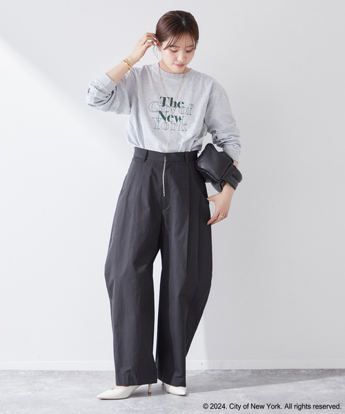 plage(プラージュ)の「NYC logo ロングTシャツ(Tシャツ/カットソー・レディース・チャコールグレー・FREE)」の2枚目の写真