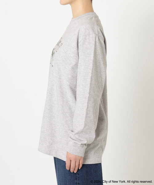 plage(プラージュ)の「NYC logo ロングTシャツ(Tシャツ/カットソー・レディース・チャコールグレー・FREE)」の4枚目の写真