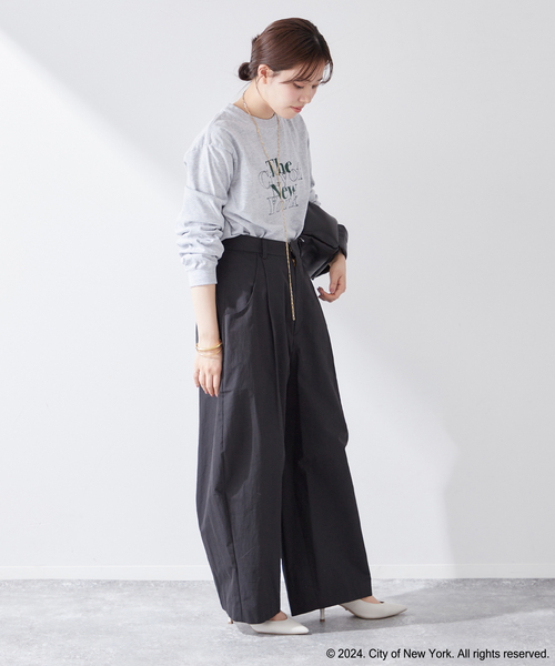 plage(プラージュ)の「NYC logo ロングTシャツ(Tシャツ/カットソー・レディース・チャコールグレー・FREE)」の17枚目の写真