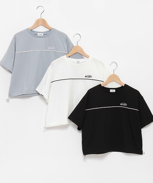 LOVETOXIC（ラブトキシック）の「【LTXC】バックラインロゴ半T（Tシャツ/カットソー・キッズ・オフホワイト/ブラック/サックスブルー・L/M/S）」の7枚目の写真