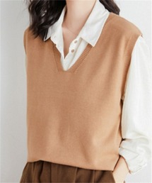 Ritzy（リッツィー）の「8色展開 Vネック ニットベスト（ベスト）」