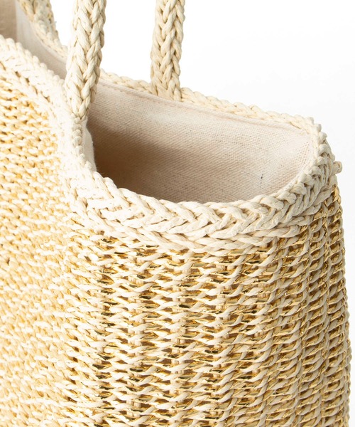 HONEYSUCKLE ROSE（ハニーサックルローズ）の「【HONEYSUCKLE ROSE】ラメカゴバッグ（かごバッグ・レディース・ゴールド/シルバー・ONE SIZE）」の9枚目の写真