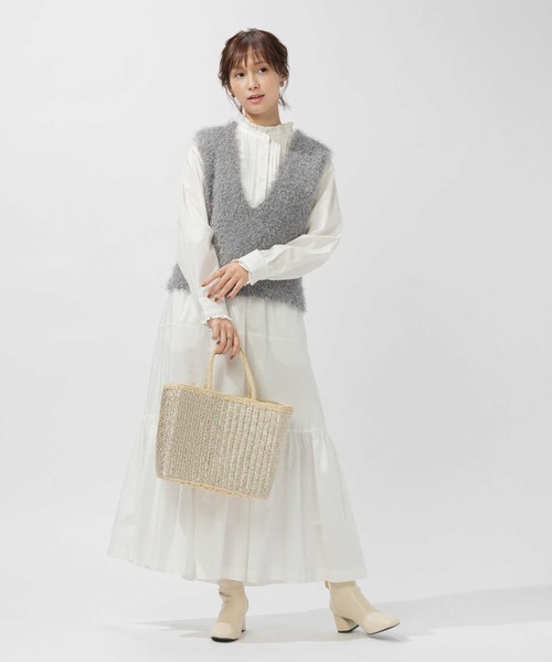 HONEYSUCKLE ROSE（ハニーサックルローズ）の「【HONEYSUCKLE ROSE】ラメカゴバッグ（かごバッグ・レディース・ゴールド/シルバー・ONE SIZE）」の12枚目の写真