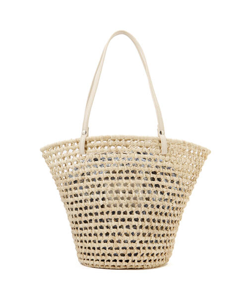 JILL STUART（ジルスチュアート）の「◆メッシュバスケット（かごバッグ・レディース・ホワイト/ブラック/ホワイト系その他2/ブラック系その他・ﾌﾘ-）」の3枚目の写真