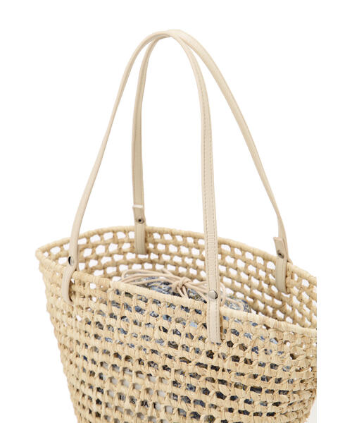 JILL STUART（ジルスチュアート）の「◆メッシュバスケット（かごバッグ・レディース・ホワイト/ブラック/ホワイト系その他2/ブラック系その他・ﾌﾘ-）」の11枚目の写真