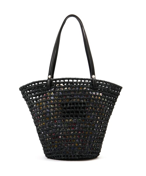 JILL STUART（ジルスチュアート）の「◆メッシュバスケット（かごバッグ・レディース・ホワイト/ブラック/ホワイト系その他2/ブラック系その他・ﾌﾘ-）」の4枚目の写真